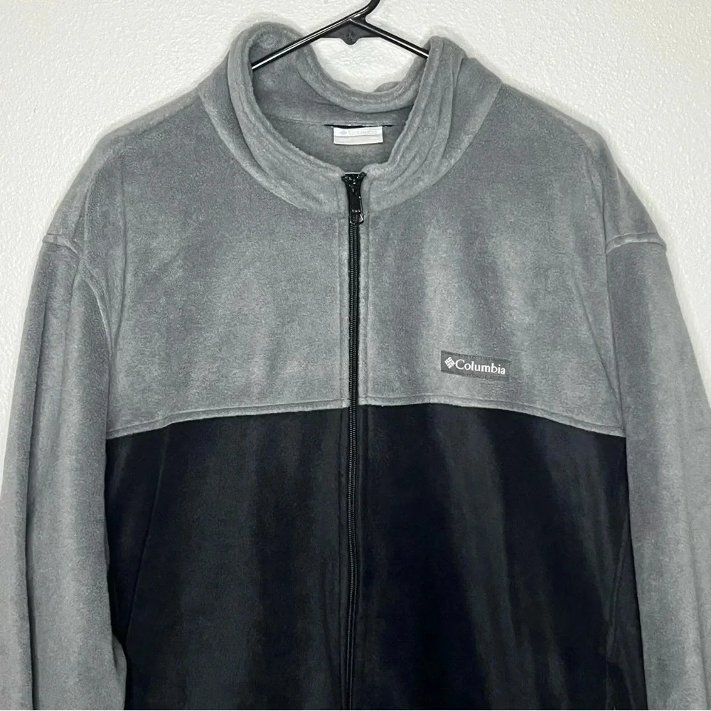 Columbia Steens Mountain 2.0 Fleece Zip Jacket Mens XXL Black Gray Outerwear New - Picture 2 of 11